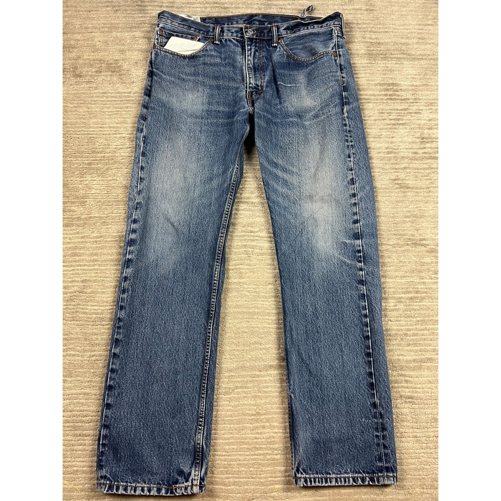 Levi's Jeans Mens‎ 38x34 Blue 505 Regular Fit Straight Leg Medium Wash Denim